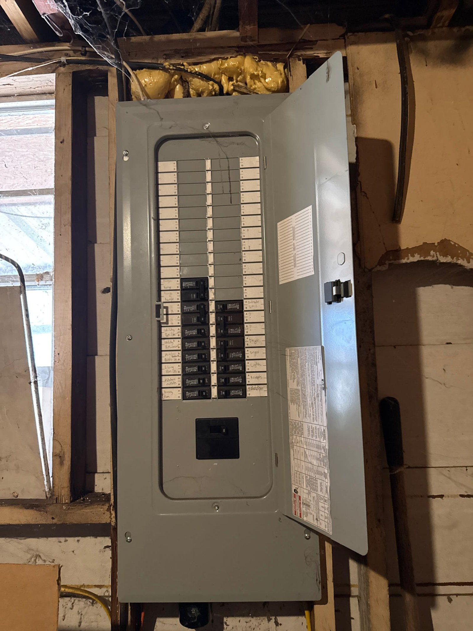 Tampa panel after circuit restoration repair